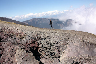 Exploring the craters on the Bottoniera eruption - Mount Etna.