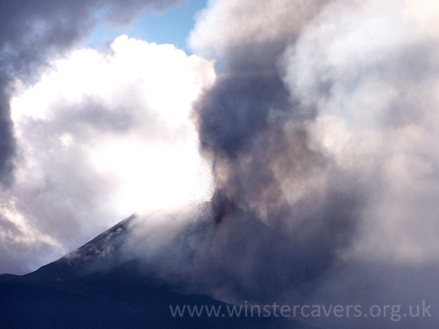 Fire fountain on Mount Etna - 2007