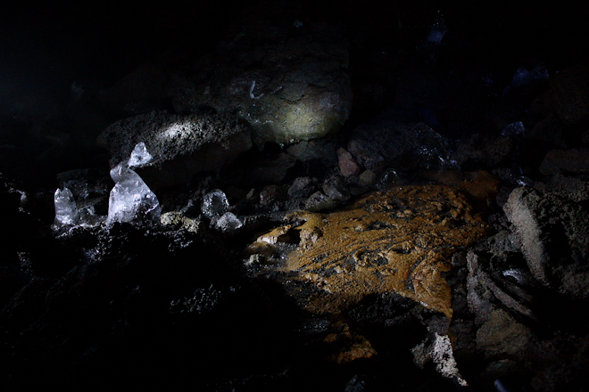 Ice and lava formations