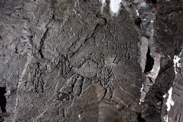Miners' inscription of a dromedary camel in Middlecleugh.