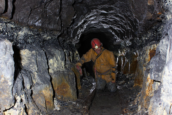 Rails in Middlecleugh mine, Nenthead