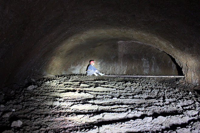 Grotta di Cassone, a lava cave on Mount Etna, Sicily