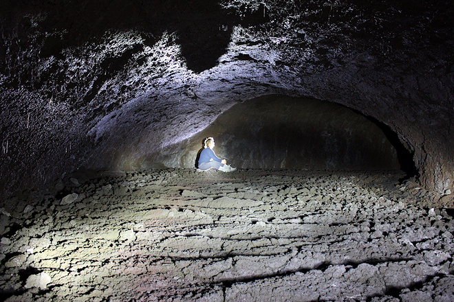 Grotta di Cassone, a lava cave on Mount Etna, Sicily