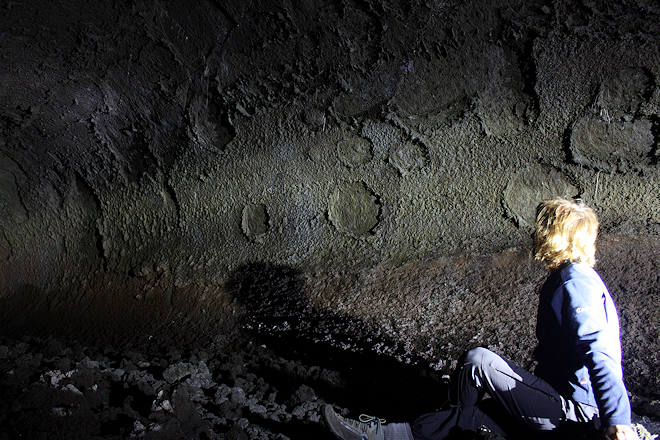 Grotta di Cassone, a lava cave on Mount Etna, Sicily