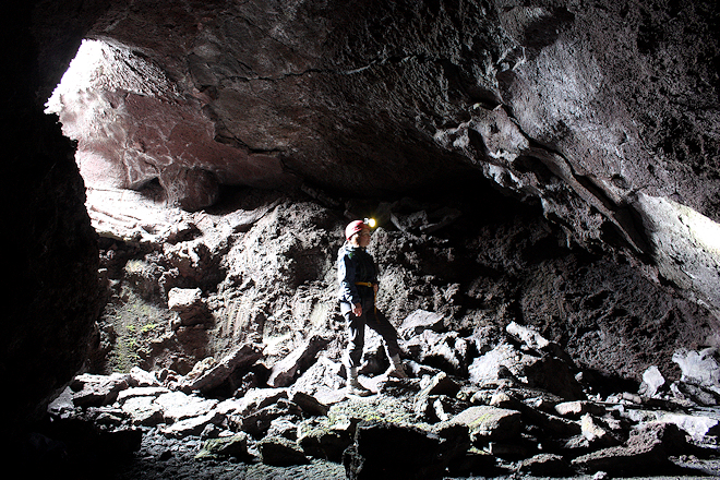 A lava cave near Hotel Corsaro, Rifugio Sapienza, Mount Etna, Sicily