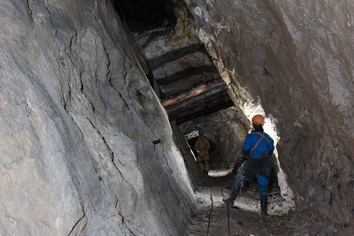 Hading stope in Spar Gells Mine, Wirksworth