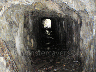 The short mine level on the ascent route of Carnedd Llewelyn