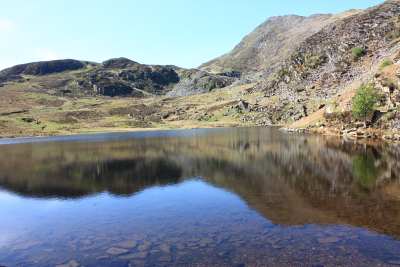 A group on the famous "Cantilever Stone", Glyder Fach - Easter 2011