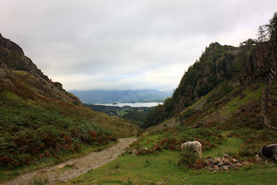 Looking over to Derwent Water from Castle Crag