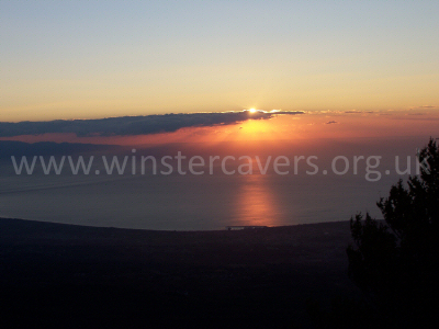 Looking East from Monte Zoccolaro at sunrise - September 2007