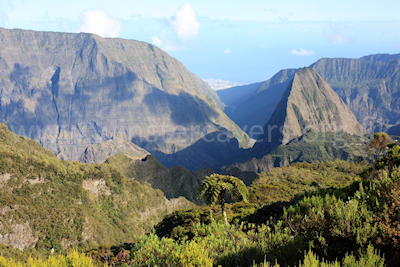 The view from the Petit Col in the Cirque de  Mafate, Ile de la Reunion, September 2009