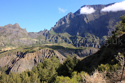 Looking towards Marla from La Nouvelle, Cirque de Mafate, Ile de la Reunion, September 2009