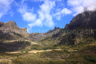 The view towards Marla and La Bénare, Cirque de Mafate, Ile de la Reunion, September 2009