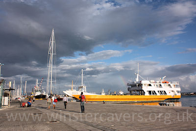 A view of the harbour in Trapani, Sicily.