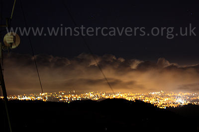 The night-time view from room 204 down to Catania - a favourite of many Etna lovers around the world.