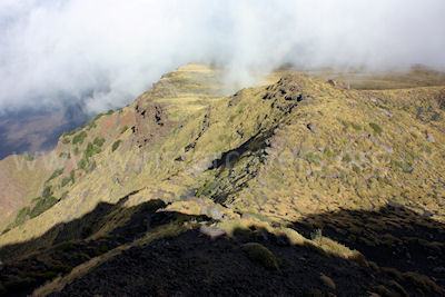 Looking down the lower part of the Schiena Dell Asino ridge.