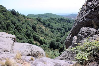 Looking down towards Catania from the Acqua Rocca.